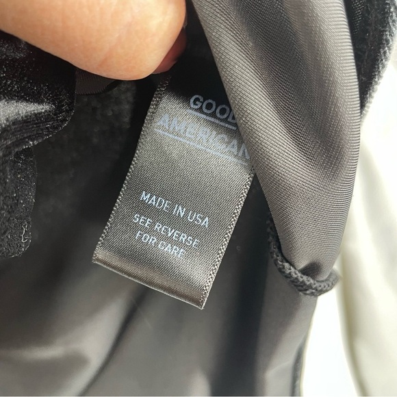 Good American Off The Shoulder Velvet Bodysuit Sz 4 US XL black - Picture 7 of 8